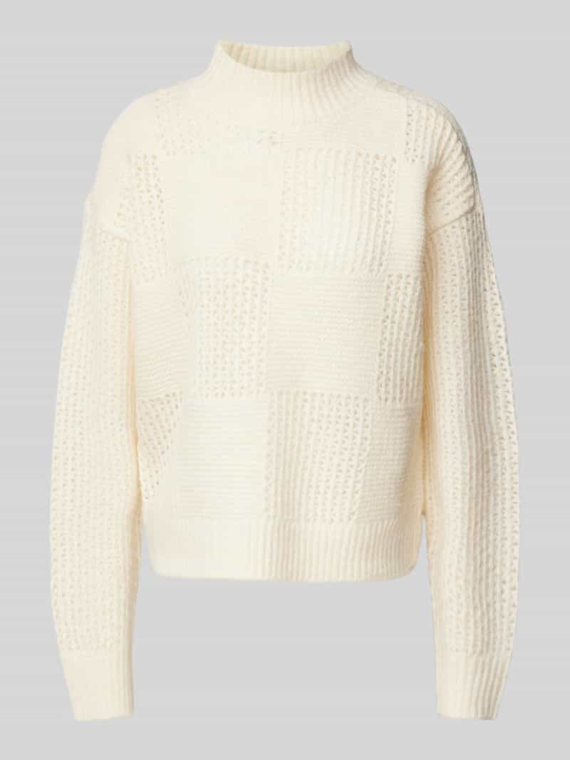 Vero Moda Regular fit gebreide pullover met opstaande kraag model 'MOON'