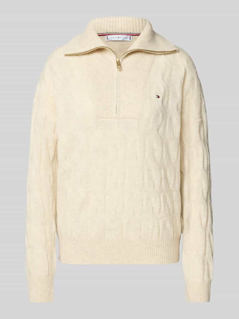 Tommy Hilfiger Regular fit gebreide pullover van pure wol