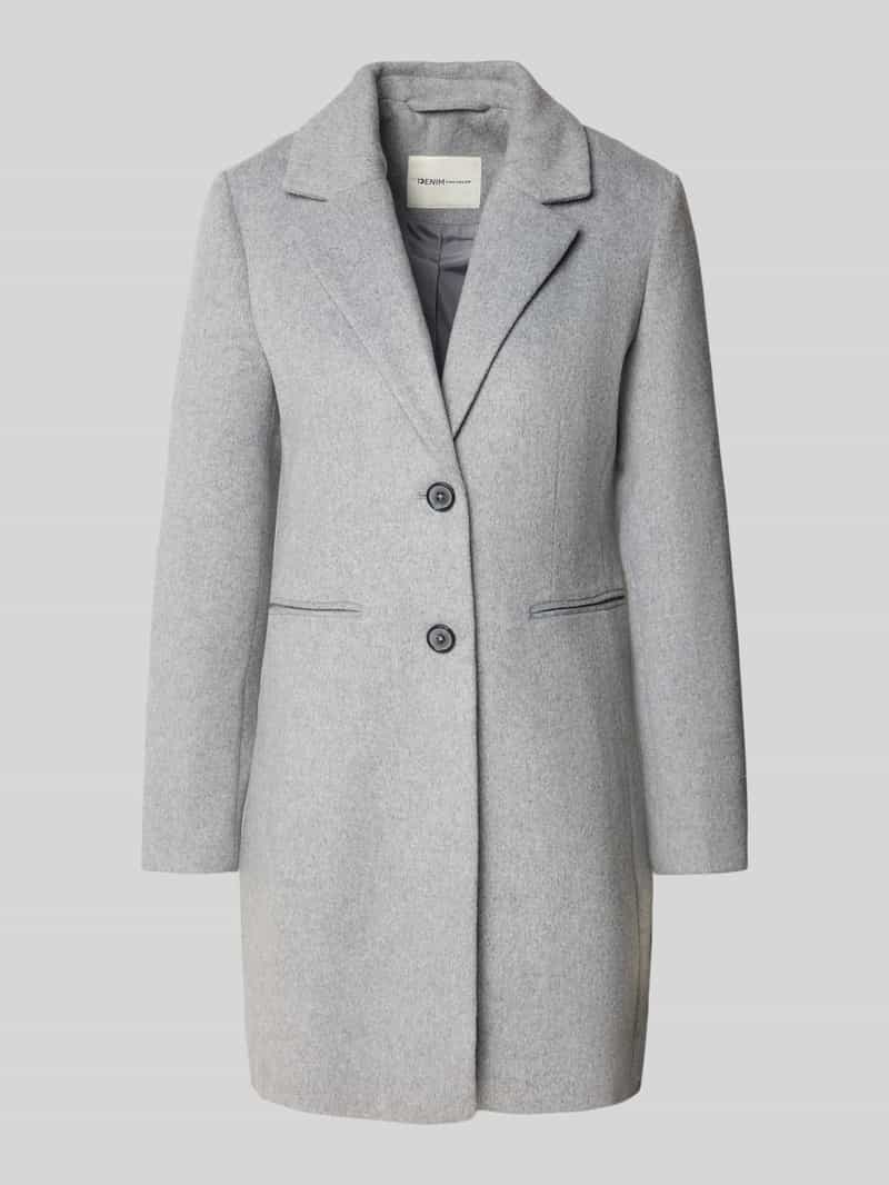 Tom Tailor Denim Slim fit lange jas met wol