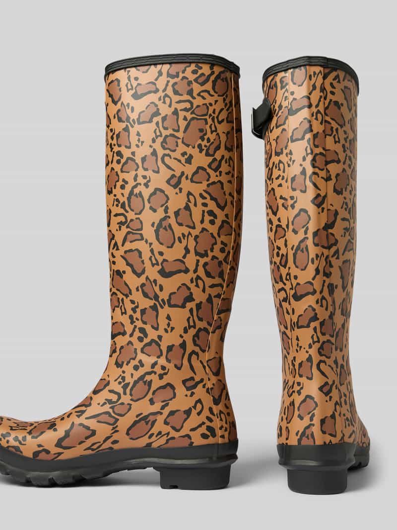 Hunter Rubberen laarzen met labeldetail
