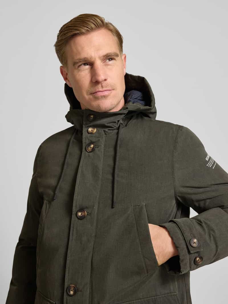 ECOALF Parka met capuchon en klepzakken model 'TASKA'