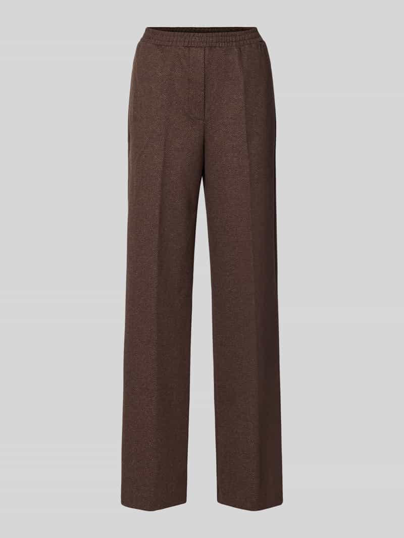 Weekend Max Mara Zakelijke broek met vouwplooi van wolmix