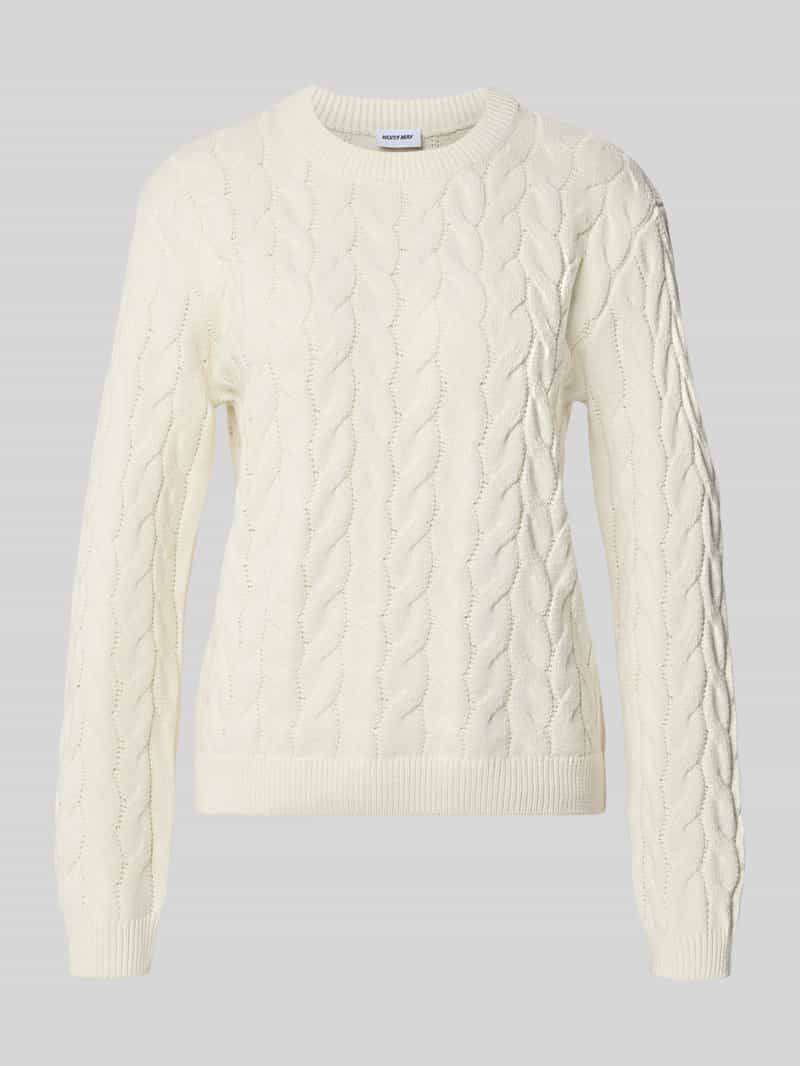 NOISY MAY Gebreide pullover met kabelpatroon model 'DARIELLA'