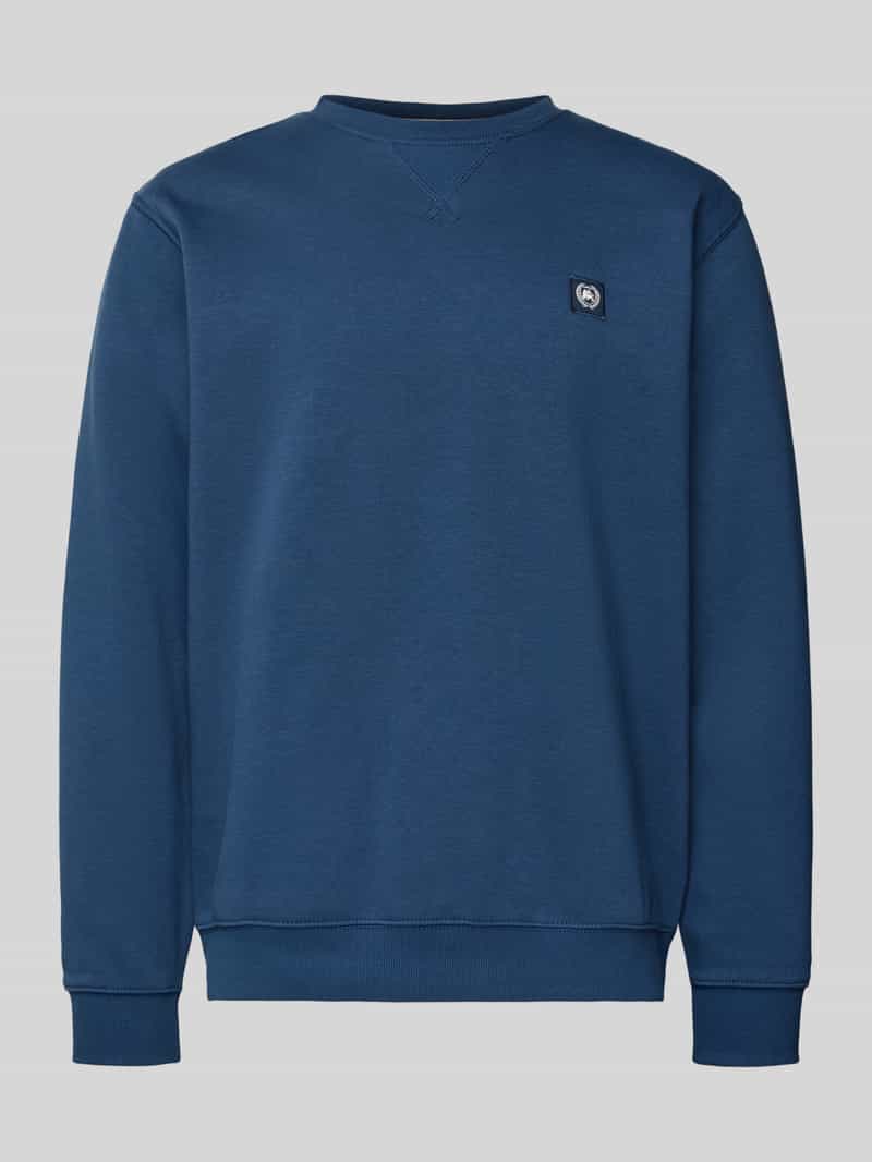 Sweatshirt met ronde hals en labelpatch
