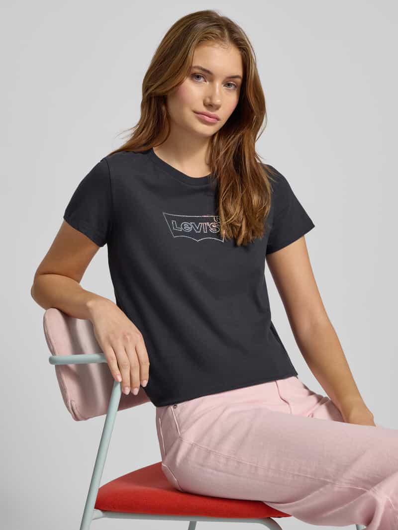 Levi's T-shirt met labelprint
