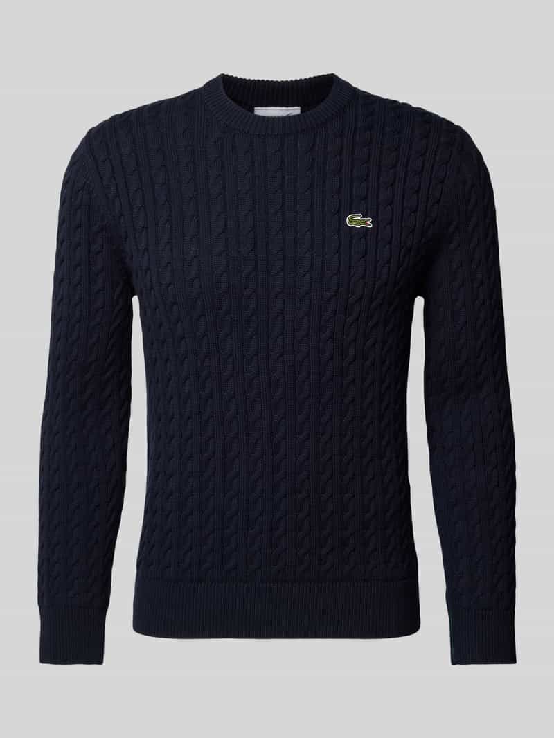 Lacoste Gebreide pullover met labeldetail