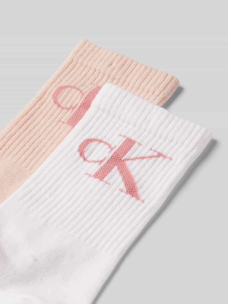 Calvin Klein Jeans Sokken met labeldetails in een set van 2 paar