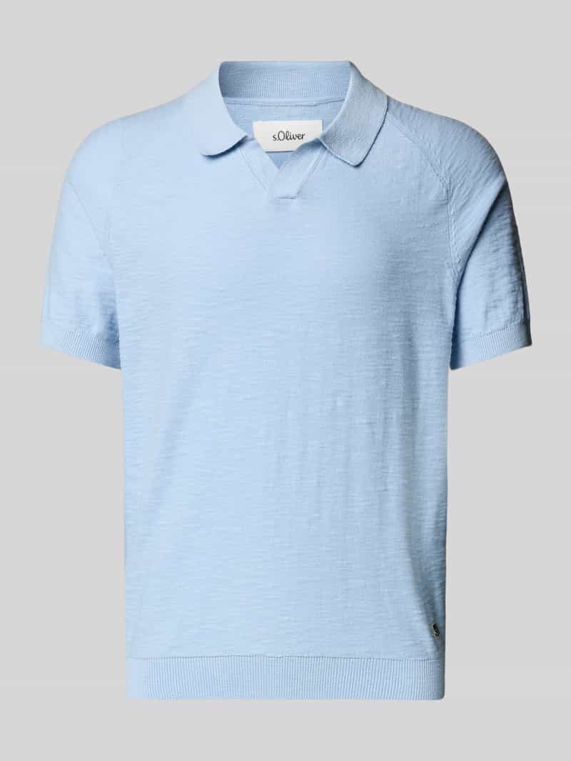 s.Oliver RED LABEL Regular fit poloshirt met structuur van vlamgaren