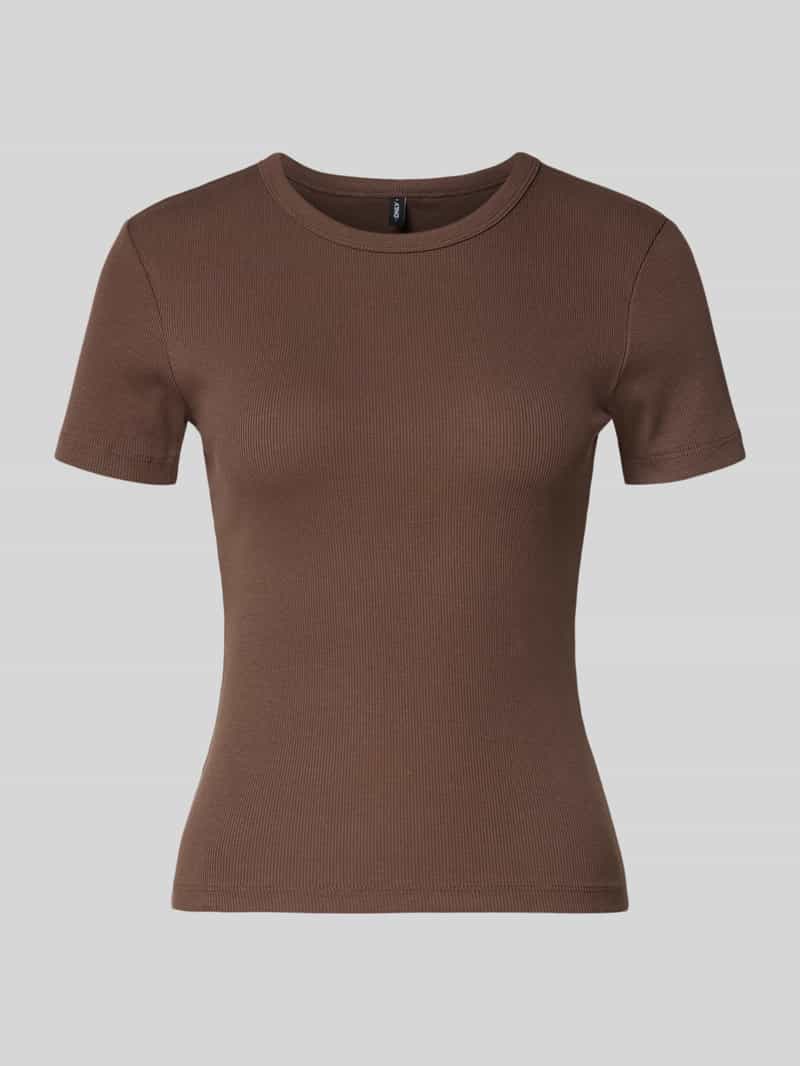Only Slim fit T-shirt van katoenmix model 'VAL LIFE'