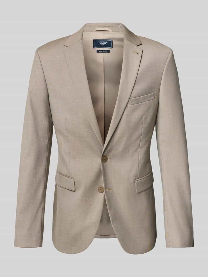 MCNEAL Super slim fit 2-knoops colbert met klepzakken
