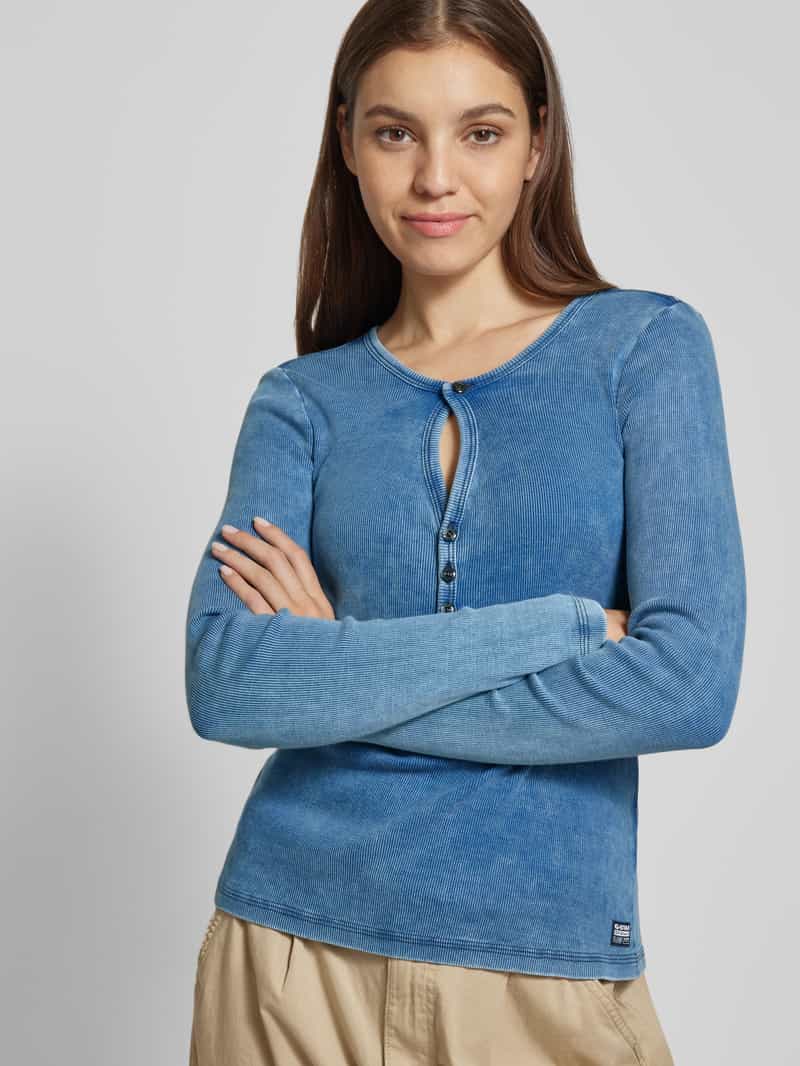 G-Star Raw Slim fit shirt met lange mouwen en druppelvormige hals
