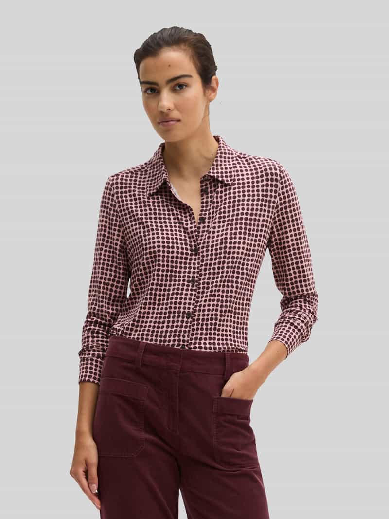 Marc O'Polo Regular fit blouse met lange mouwen van viscosemix