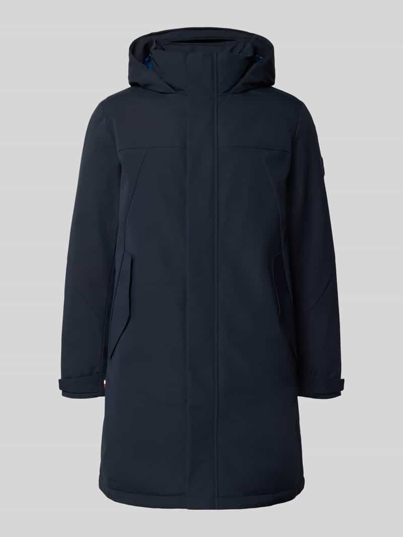Regular fit functionele lange jas met capuchon