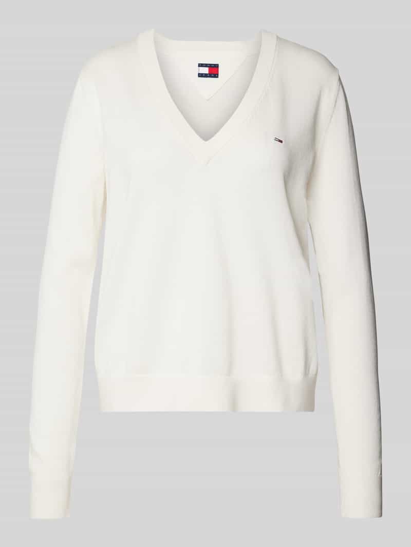 Tommy Jeans Gebreide pullover met labelstitching