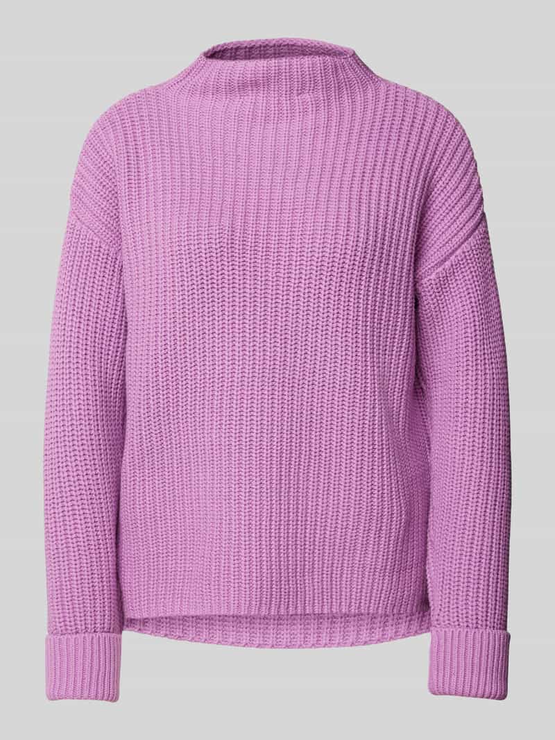 Selected Femme Gebreide pullover met opstaande kraag model 'SELMA'