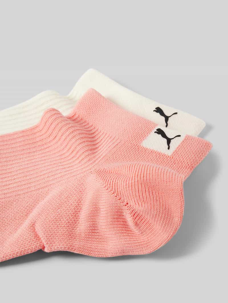Puma Sneakersokken met logoprint in een set van 2 paar model 'HERITAGE'
