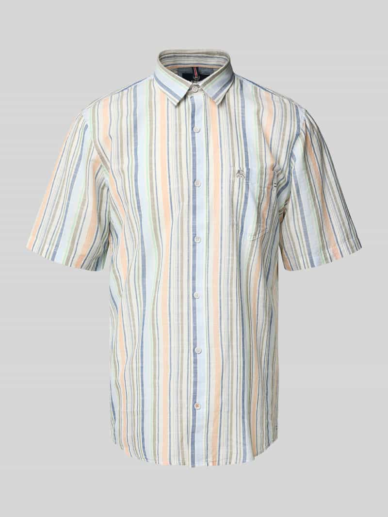 Lerros Slim fit vrijetijdsoverhemd met kentkraag