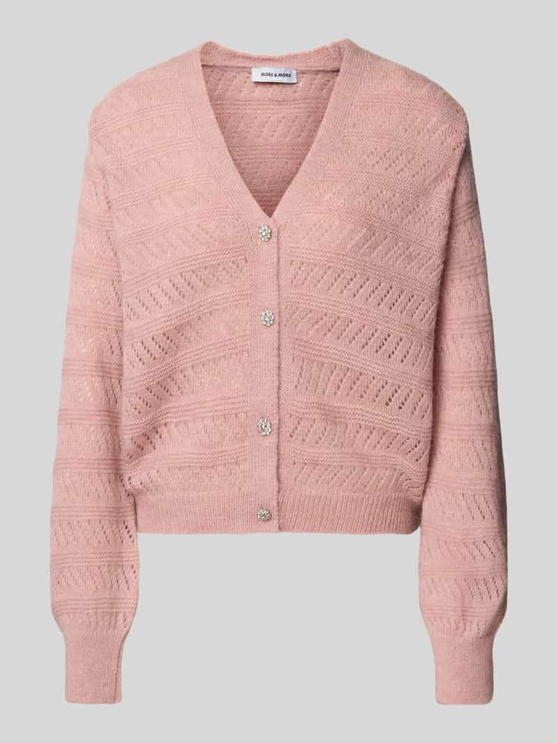 MORE & MORE Regular fit jack van wol en alpaca in gebreide look
