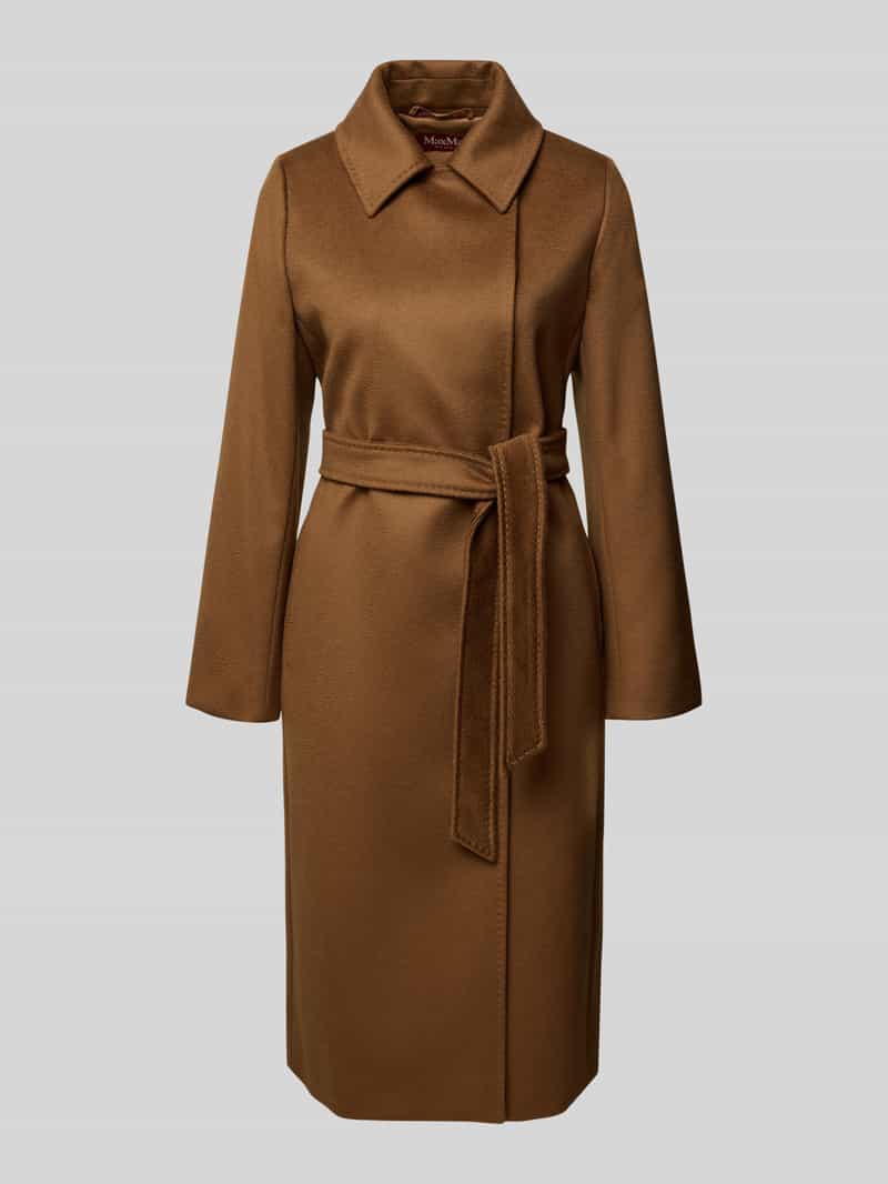 Max Mara Studio Regular fit lange jas van zuivere scheerwol model 'BCOLLAG'