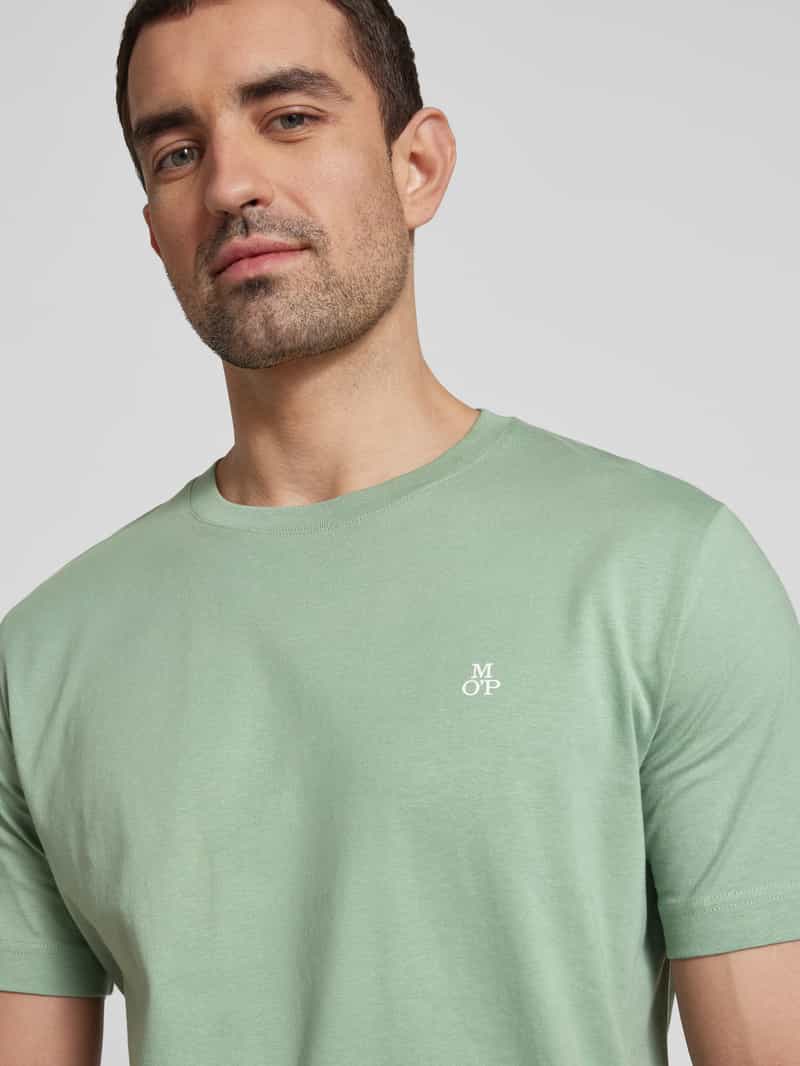 Marc O'Polo Regular fit T-shirt van puur katoen met logoprint