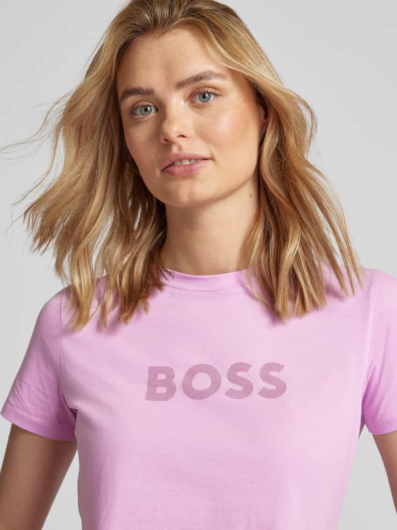 Boss Orange T-shirt met labelprint model 'Elogo'