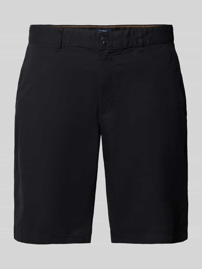 Slim fit bermuda met steekzakken