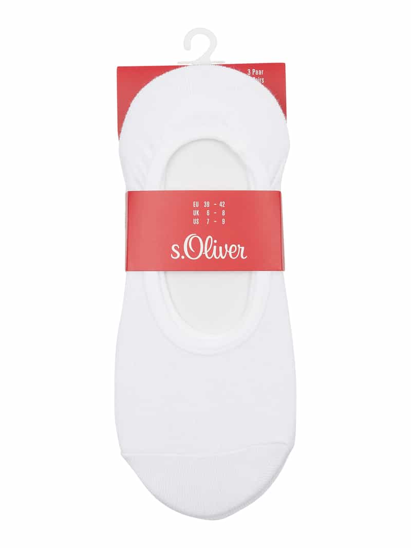 s.Oliver RED LABEL Kousenvoetjes met elastische band in een set van 3 paar
