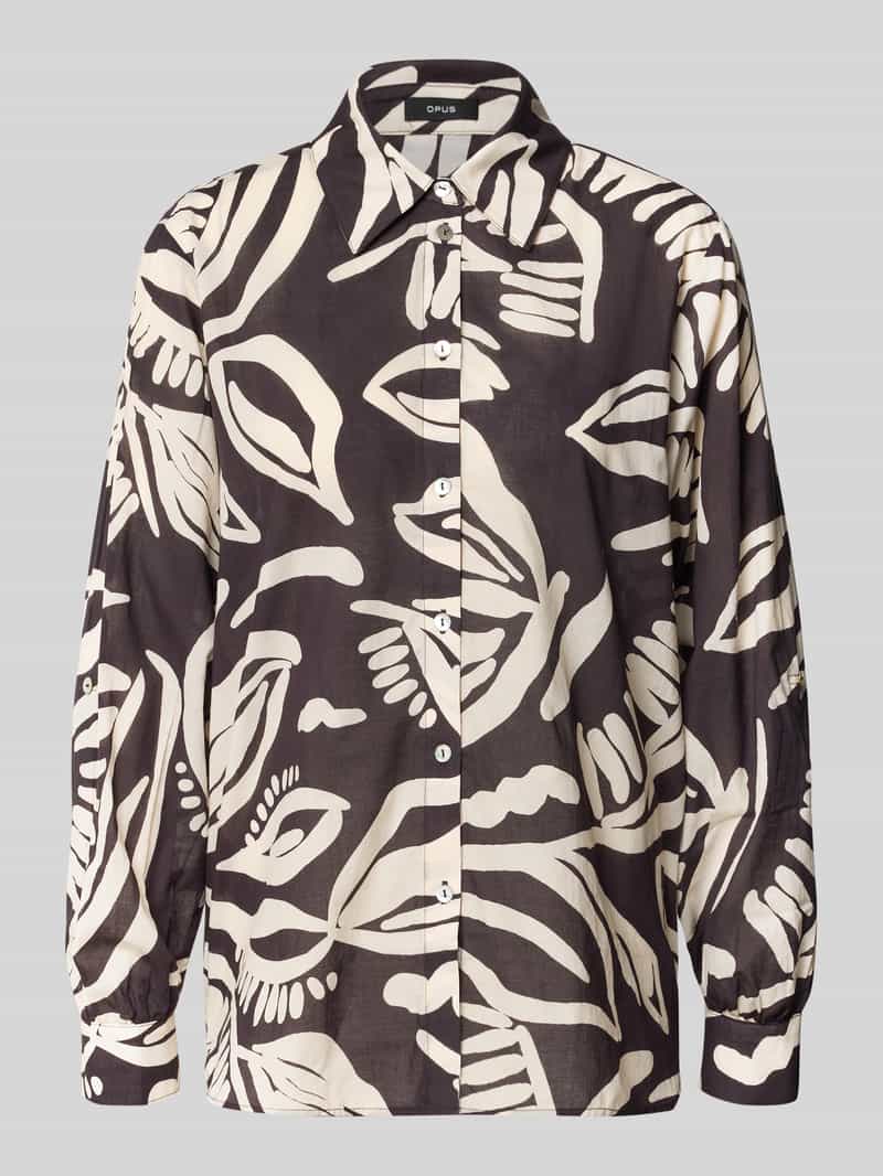 Opus Regular fit blouse met doorknoopsluiting model 'Fumine'