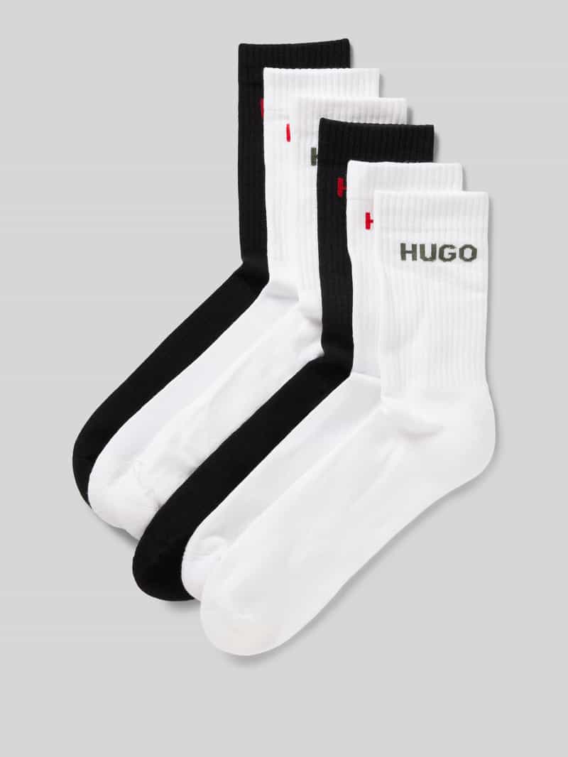 HUGO Sokken met labelprint in een set van 6 paar