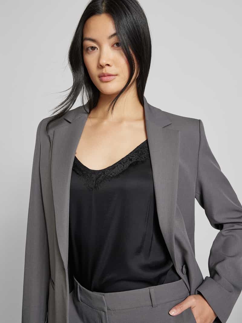 Street One Regular fit blousetop met kant