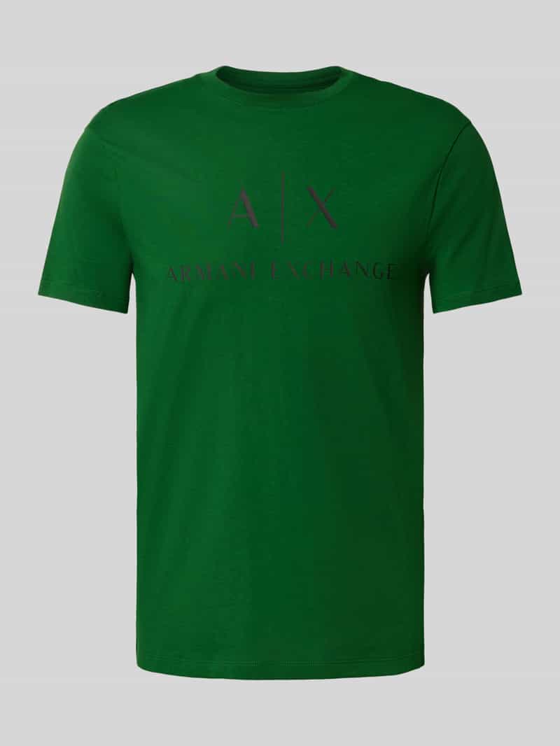 Armani Exchange Slim fit T-shirt van puur katoen met logoprint