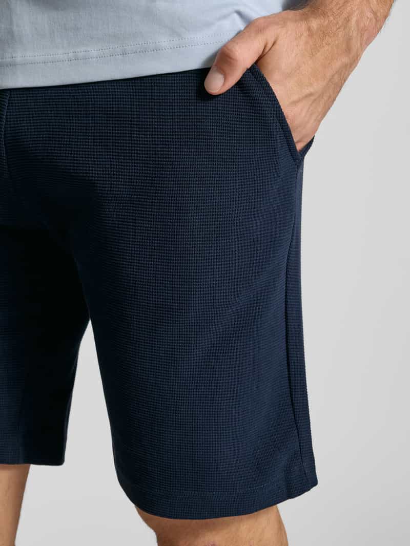 Christian Berg Men Short met structuurmotief en elastische band