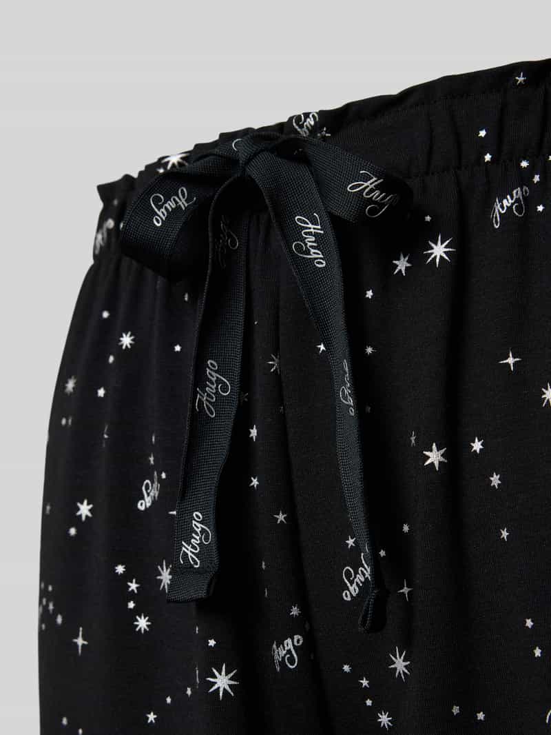 HUGO Wide leg pyjamabroek van modalmix