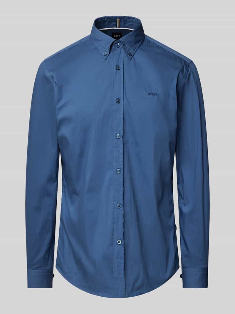 Boss Slim fit zakelijk overhemd met kentkraag model 'Roan'