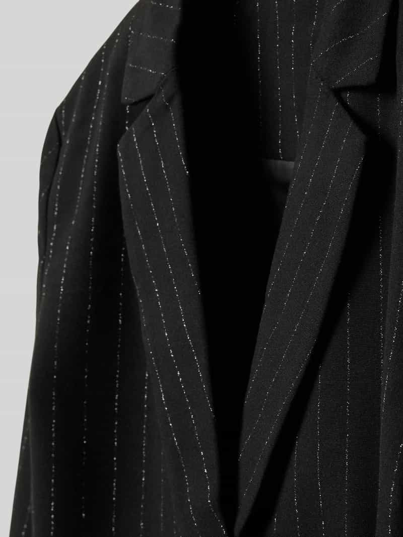 s.Oliver RED LABEL Relaxed fit korte blazer met krijtstrepen met glitter