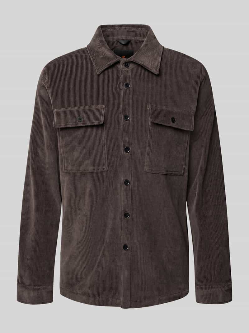 Zuitable Regular fit overshirt met klepzakken model 'Taylor'