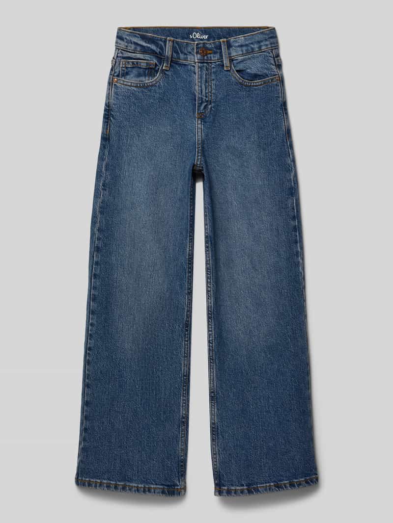 s.Oliver RED LABEL Wide leg jeans van katoenmix