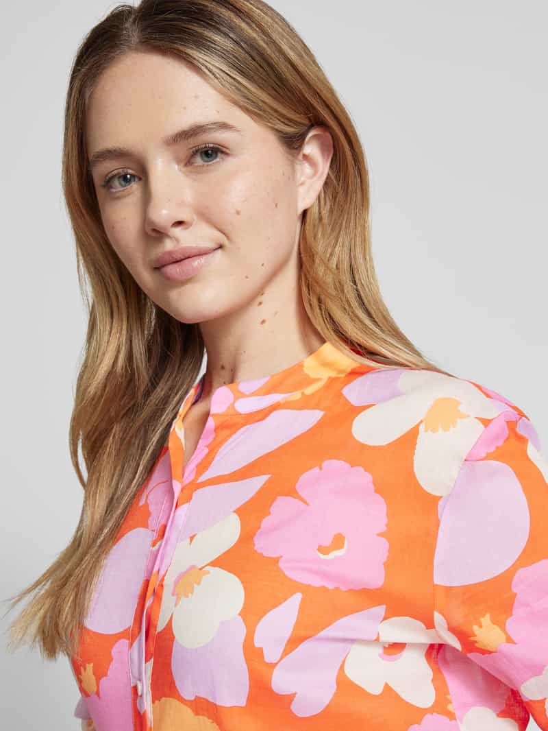 0039 italy Regular fit blouse met opstaande kraag model 'JANICE'