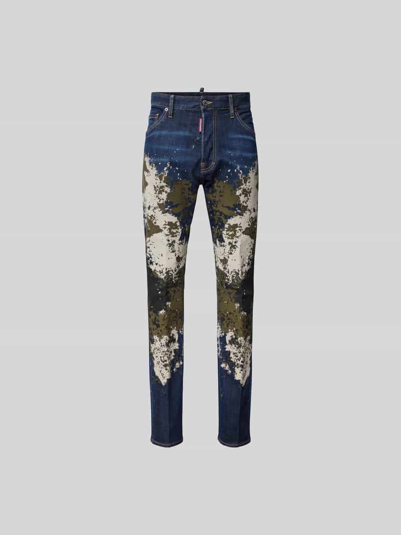Slim Fit jeans met labeldetail