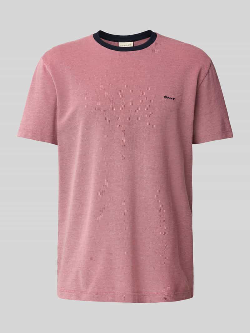 Gant T-shirt met structuurmotief