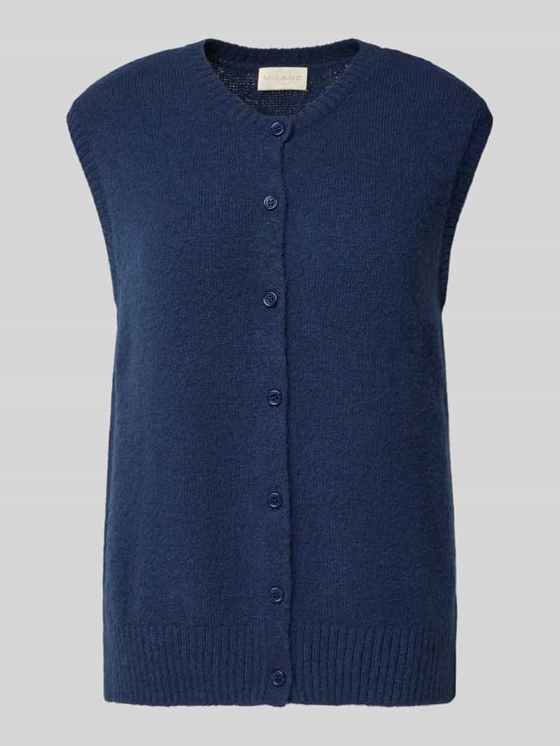 milano italy Mouwloos vest met ronde hals en knoopsluiting