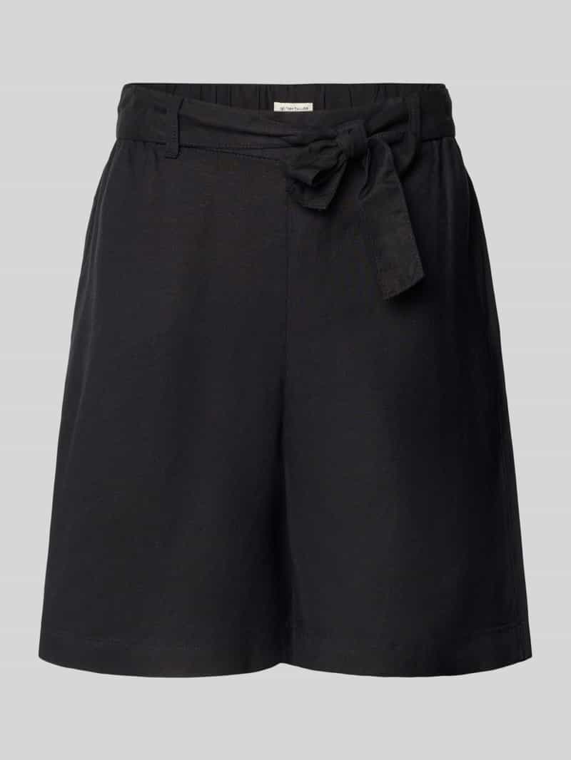 Tom Tailor Relaxed fit korte broek van een mix van linnen en viscose
