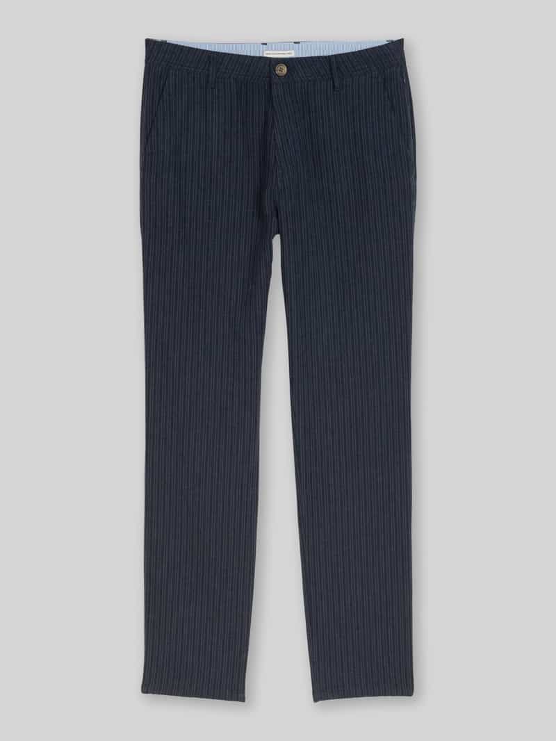 Tom Tailor Regular Fit Chino aus Leinen-Baumwolle-Mix in Dunkelblau, Größe 36/32 20162333632