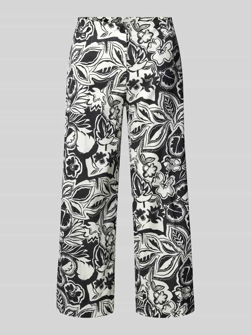 BRAX Straight leg linnen broek met verkort model