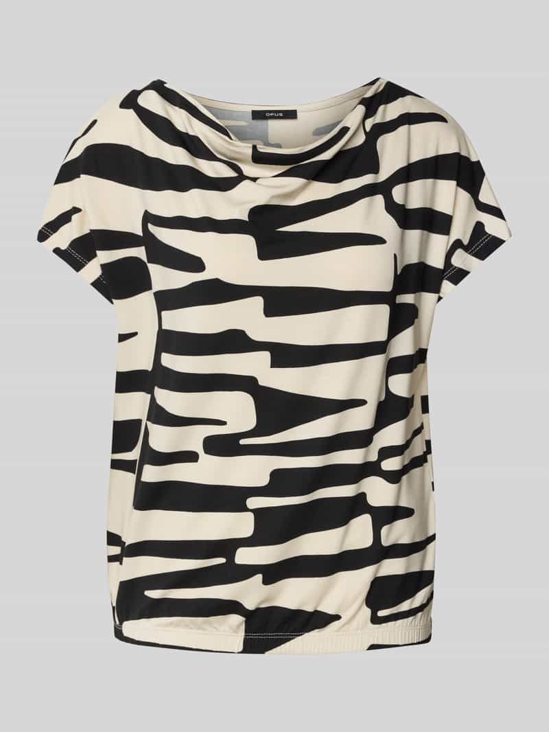 Opus T-shirt met cascadehals model 'Sapaya'
