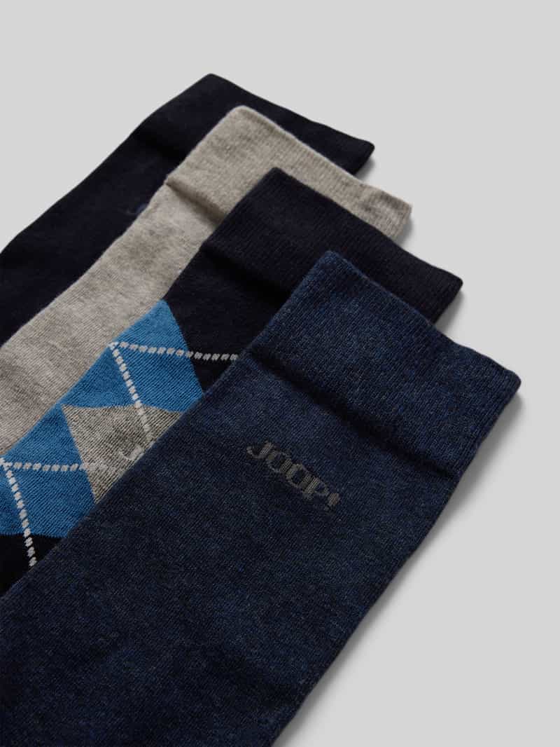 JOOP! Collection Regular fit sokken van wolmix in een set van 4 paar model 'Essentials'