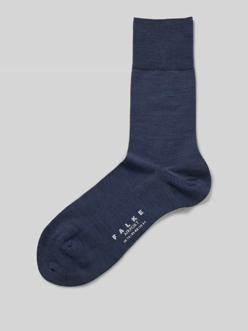 Falke Sokken van scheerwolmix met logoprint model 'Airport'