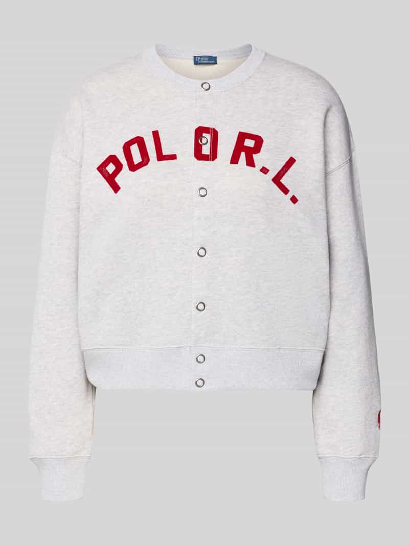 Polo Ralph Lauren Sweatjack met labelprint en knoopsluiting