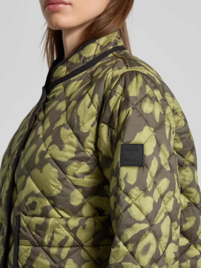 Marc Cain Regular fit gewatteerd jack met opstaande kraag