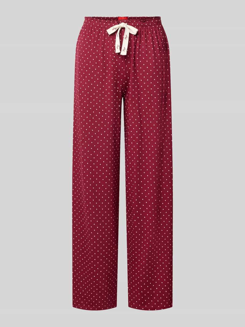 HUGO Loose fit pyjamabroek van mix van modal en katoen